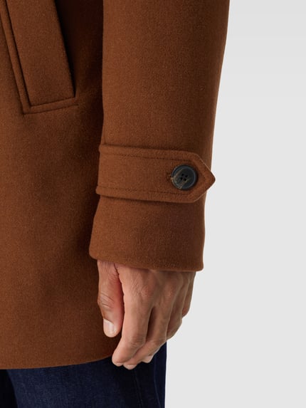 Selected Płaszcz ze stójką model ‘REUBEN’ Camel 3