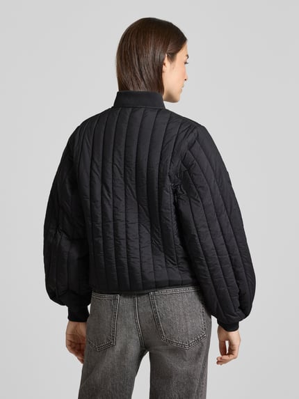 Rains Gewatteerd jack met knoopsluiting, model 'Banja Liner' Zwart - 5