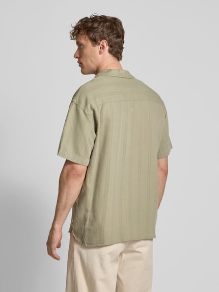 JACK & JONES Premium Regular Fit Freizeithemd aus Baumwoll-Mix mit Leinen-Anteil Modell 'MONTANA' Lind 5