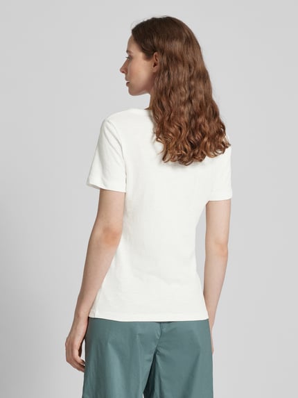 Tom Tailor T-Shirt mit V-Ausschnitt Weiss 5