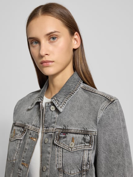 Tommy Jeans Regular Fit Jeansjacke aus reiner Baumwolle Mittelgrau 3