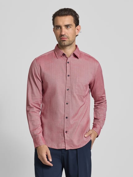 OLYMP Level 5 Slim fit vrijetijdsoverhemd met kentkraag Rood - 4