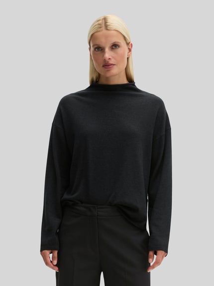 Marc O'Polo Turtleneck mit Mock Neck Flanell Melange 4