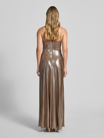 Lauren Ralph Lauren Abendkleid mit Raffungen Modell 'RAEHAN' Taupe 5