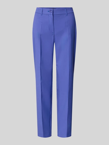 Produktfoto, Hose mit Bügelfalten von Betty Barclay in Blau, Regular Fit, Material-Mix mit Stretch-Anteil, Gesäßtaschen, Bügelfaltenstruktur