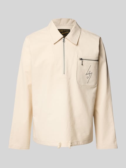 DEUS EX MACHINA Sweatshirt mit kurzem Reißverschluss Modell 'SPECTER' Offwhite 2
