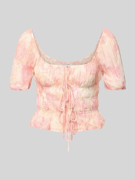 Blusenshirt aus Viskose mit Schnürung Modell 'Maelle' Shop The Look MANNEQUINE