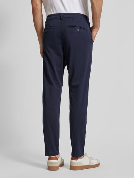 Selected slim fit chino van katoenmix model 'MILES' Marineblauw - 5