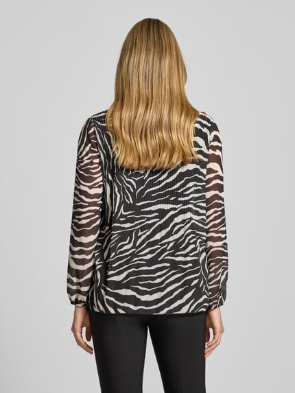 ZABAIONE Blouseshirt met plissévouwen, model 'Al44bii' Zwart - 5