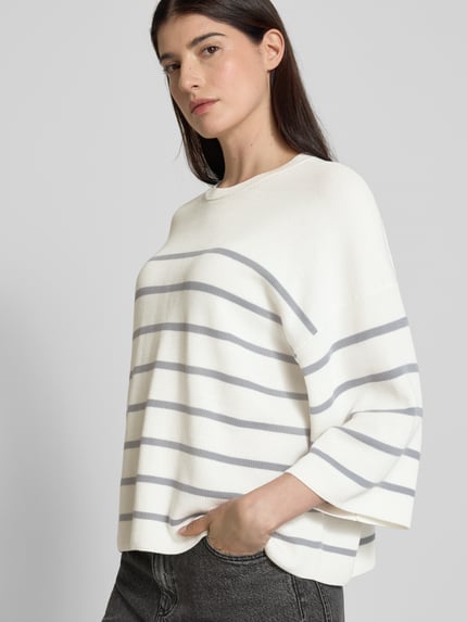DRYKORN Sweter z dzianiny z rękawem o dł. 3/4 model ‘NILAY’ Jasnoniebieski 3