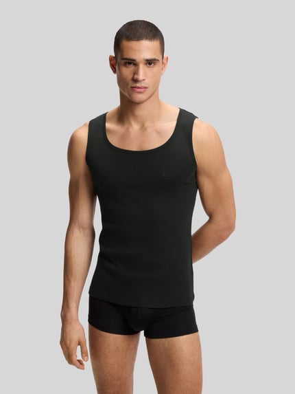 BOSS Slim Fit Tanktop aus reiner Baumwolle im 3er-Pack Oliv 3
