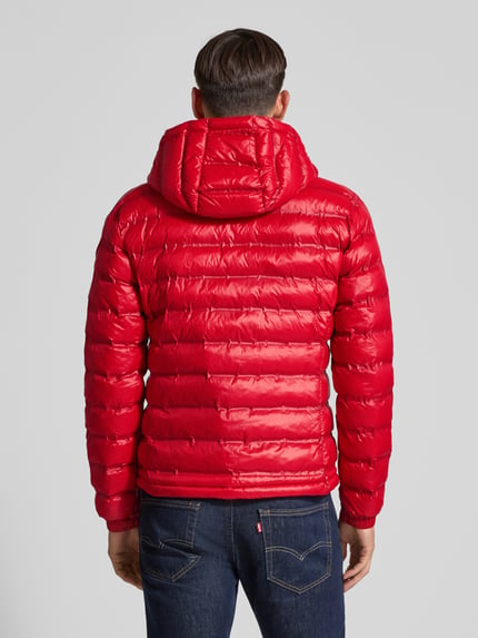 Blauer USA Steppjacke mit Kapuze Modell 'CHARLES' Rot 5