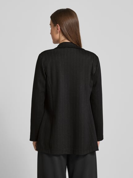 Tom Tailor Długi żakiet o kroju regular fit z dodatkiem bawełny BLACK 5