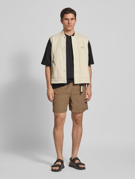 BOSS Orange Relaxed Fit Outdoor-Weste mit verdecktem Reißverschluss Sand 1