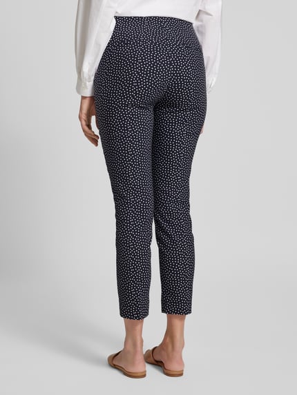 Christian Berg Woman Slim fit stoffen broek met verkort model Donkerblauw - 5