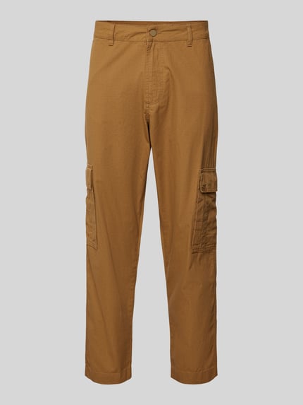 Mazine Spodnie cargo o kroju regular fit z wyhaftowanym logo model ‘Gronlin’ Beżowy 2