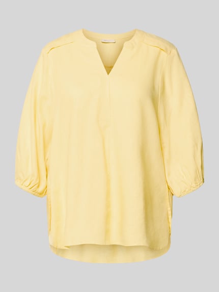 Blouse van linnenmix met verlengde rug model 'Lava' Shop The Look MANNEQUINE