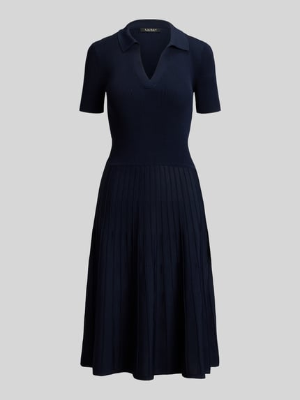 Lauren Ralph Lauren Sukienka casualowa z mieszanki wiskozy Granatowy 2