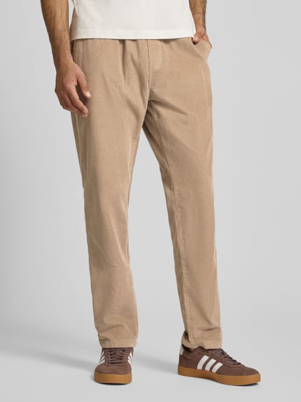 Tommy Jeans Spodnie sztruksowe o kroju tapered fit z czystej bawełny model ‘ISAAC’ Beżowy 4