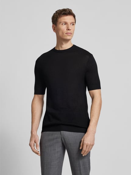 Emporio Armani T-Shirt mit Woll-Anteil Black 4