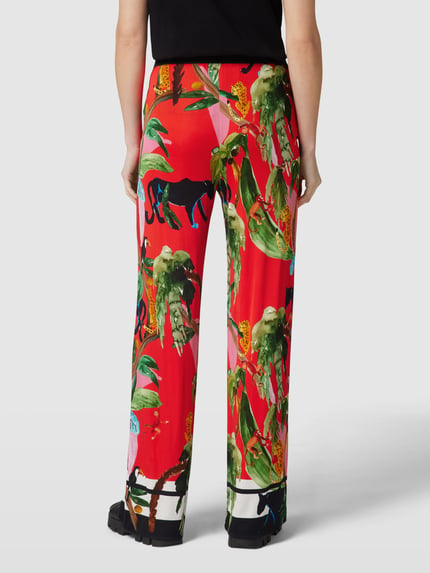 Marc Cain Broek met all-over motief Rood - 5
