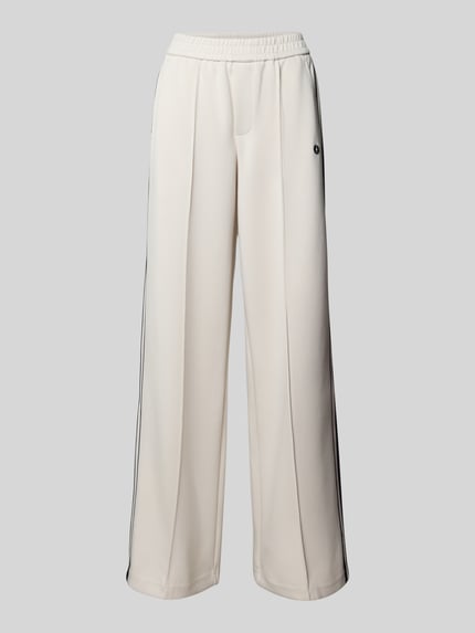 Oui Straight Leg Stoffhose mit fixierten Bügelfalten Offwhite 2