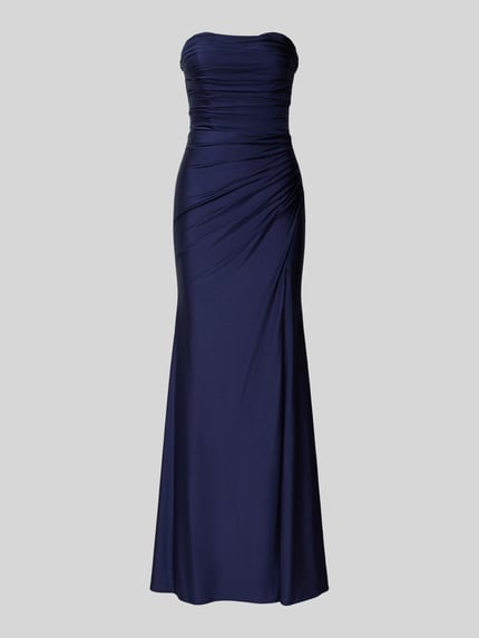Mascara Abendkleid mit verlängertem Rücken und Raffungen Marine 2