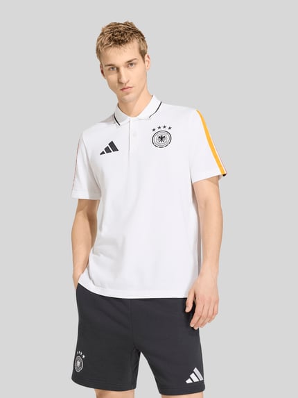 adidas Sportswear Regular Fit T-Shirt aus reiner Baumwolle Modell 'Deutschland DNA Polo WM 2026' Weiss 4