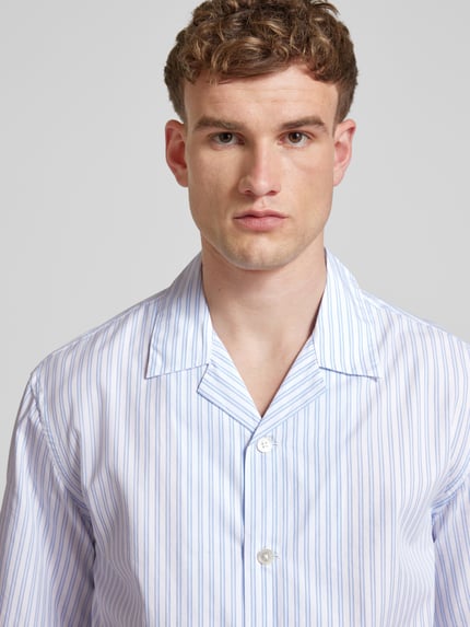 ANNARR Relaxed Fit Freizeithemd mit Streifenmuster Modell 'ALFRED' Weiss 3