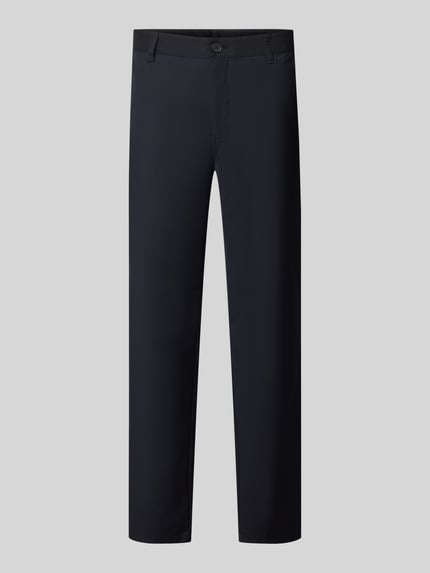 Produktfoto, Straight Fit Hose mit Viskose-Anteil von Armani Exchange, dunkelblau, elastischer Material-Mix, Eingriff- und Gesäßtaschen