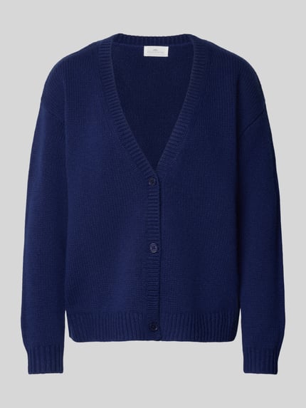 Fynch-Hatton Relaxed Fit Cardigan aus reiner Wolle in Strick-Optik Marine 2