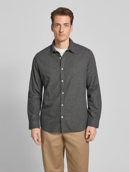 Selected Regular fit vrijetijdsoverhemd van puur katoen, model 'NOAH' Middengrijs - 4
