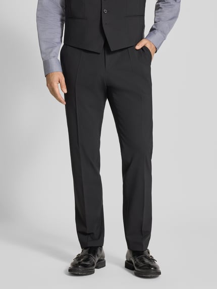 BOSS Slim Fit Anzughose aus Schurwoll-Mix Modell 'H-GIO-MM-C-NF' Black 4