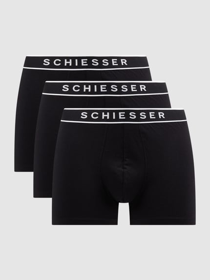 SCHIESSER Boxershort met stretch in set van 3 Zwart - 1