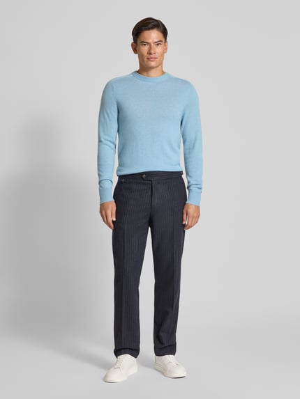 FTC Cashmere Kaschmirpullover mit Rundhalsausschnitt Hellblau 1