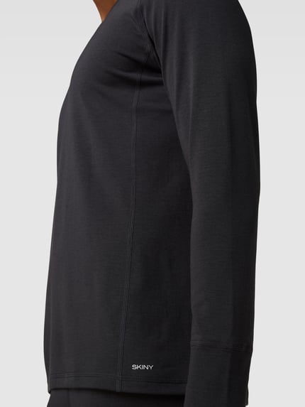 SKINY Pyjama-Oberteil mit Rundhalsausschnitt Modell 'CERAVIDA' Anthrazit 3
