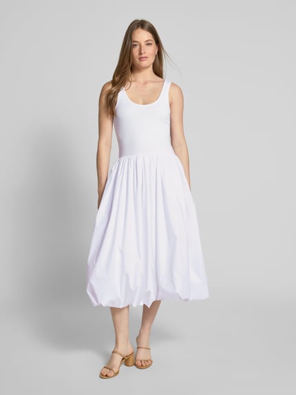 Cph Muse Midikleid mit Rundhalsausschnitt Offwhite 4