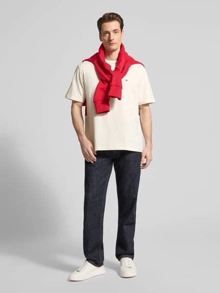 Tommy Hilfiger Relaxed Fit T-Shirt aus reiner Baumwolle Offwhite 1