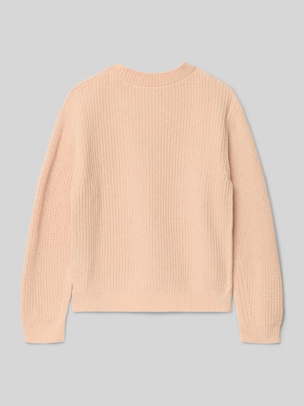 GUESS Gebreide pullover met ribboorden Roze - 3