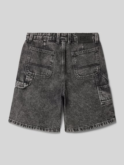 JACK & JONES Szorty jeansowe o kroju regular fit z 5 kieszeniami model ‘TONY’ Czarny 3