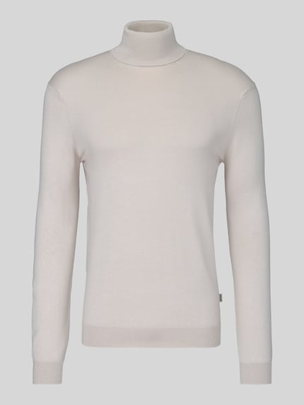 ONLY & SONS Regular Fit Rollkragenpullover aus Viskose-Mix Modell 'WYLER' Beige 2