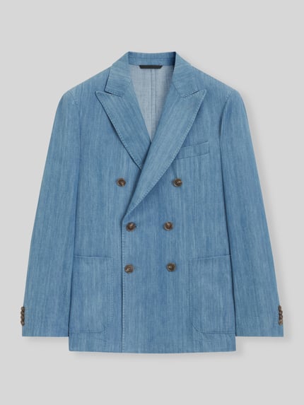 BOSS Regular Fit Sakko aus reiner Baumwolle Modell 'C-HANRY' Hellblau 2