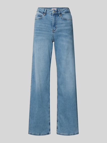 Produktfoto, Wide Fit Jeansy z mieszanki bawełny Model 'MADISON' od ONLY, wysokie 5 kieszeni, szerokość w pasie 38 cm, długość nogawki 78 cm.