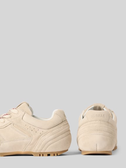 ALOHAS Sneakers met vetersluiting en labeldetail Zand - 2