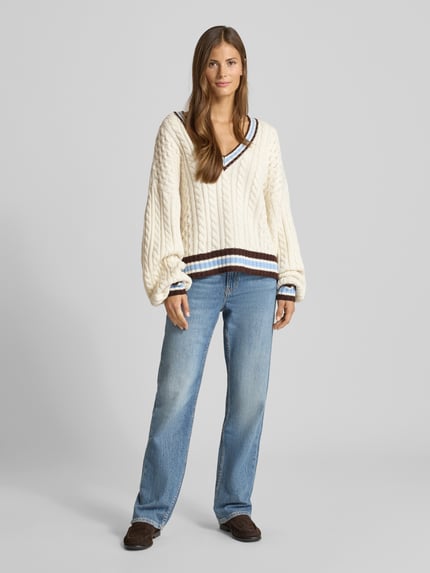 Gestuz Gebreide pullover van wolmix, model 'MARWENI' Beige - 1