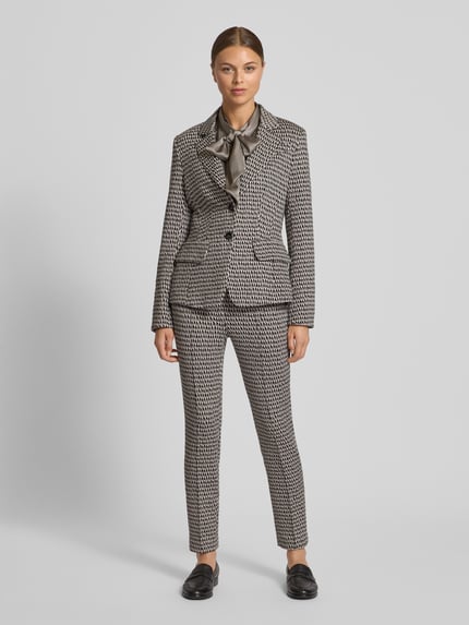 Marc Cain Slim Fit Blazer mit Reverskragen Mittelgrau 1