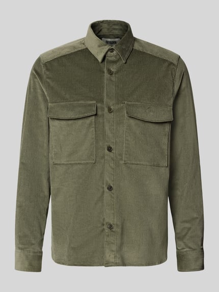 DRYKORN Regular Fit Hemdjacke aus Cord Modell 'CORDUROY OVERSHIRT' Khaki 2