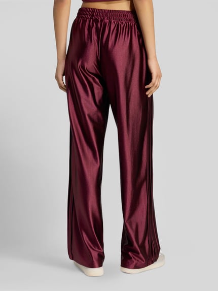 adidas Sportswear High Waist Sweathose mit glänzender Satinoptik Bordeaux 5