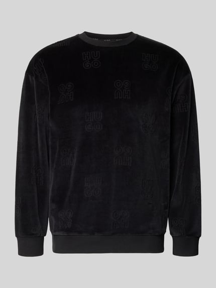 Sweatshirt mit Samtstruktur Modell 'VELORO' Shop The Look MANNEQUINE