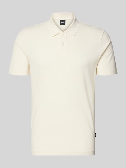 Productfoto, Regular Fit Poloshirt aus Baumwoll-Mix Modell 'PARLAY 240' van BOSS, look: effen, katoenmix, polokraag, korte mouw.